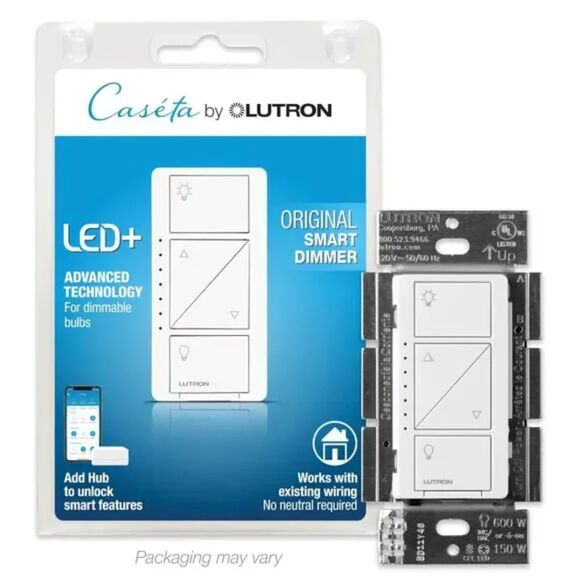 Lutron Caseta Wireless Smart Home 150-Watt switch 3-Way LED Dimmer - (1322) - Picture 1 of 8